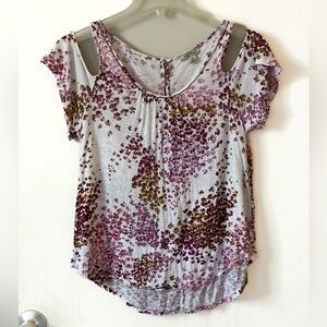 Lucky Brand Women’s Blouse | Cold Shoulder Top | XS | White